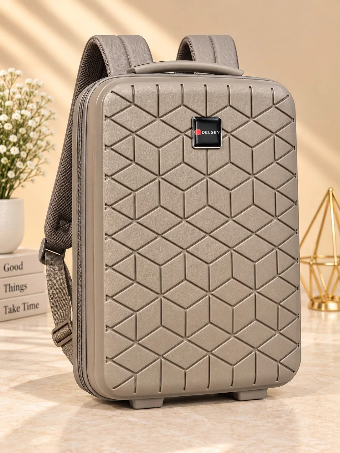 Buy High Quality PP Material Laptop Backpack - Beige online in Pakistan - Brandza Handbags