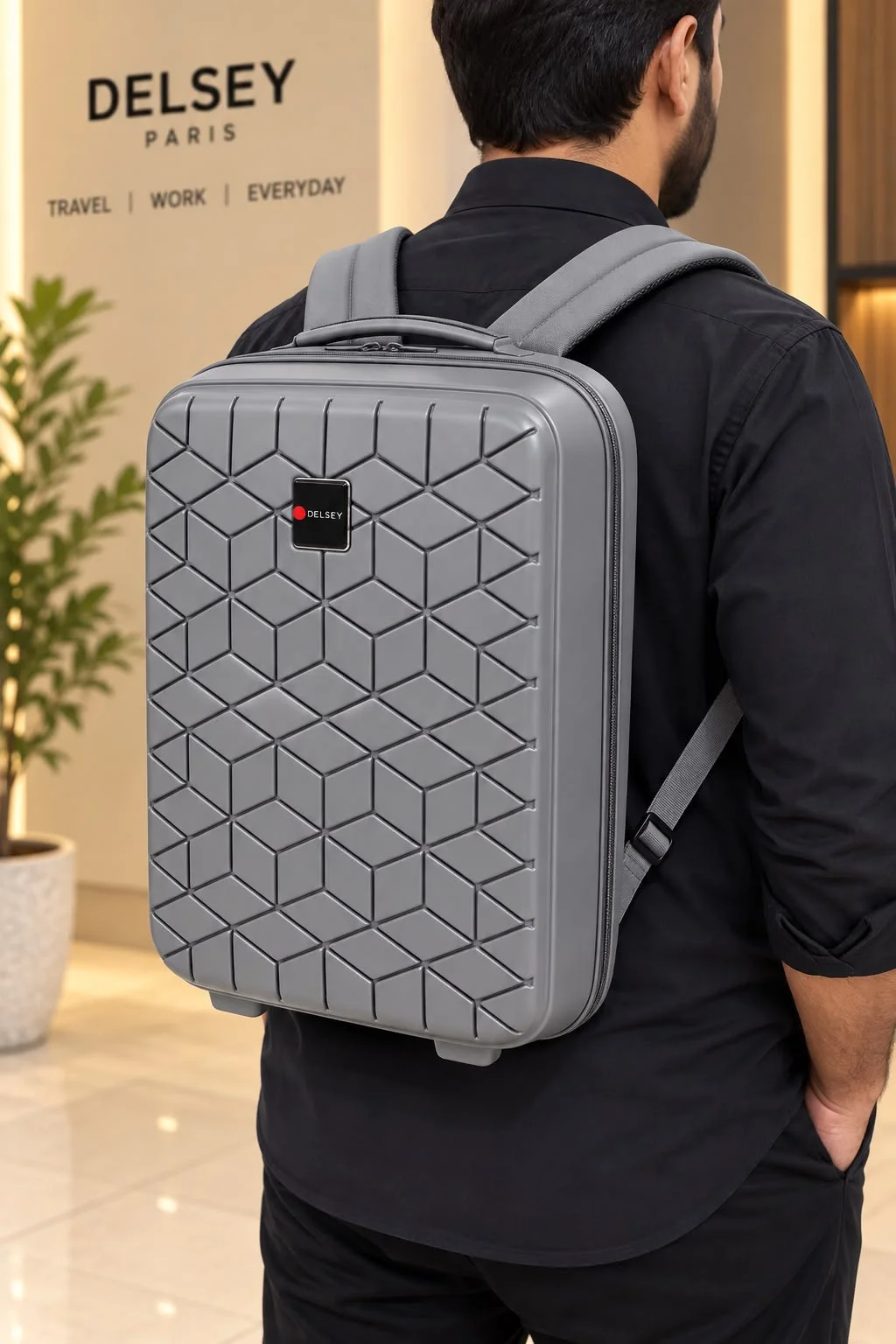 Buy High Quality PP Material Laptop Backpack - Grey online in Pakistan - Brandza Handbags view 2