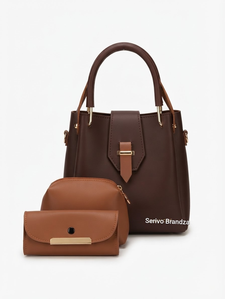 Buy Luxe Tassel 3 Piece Bag Set - Beige & Sage Green in Coffee Mustard online in Pakistan - Brandza Handbags