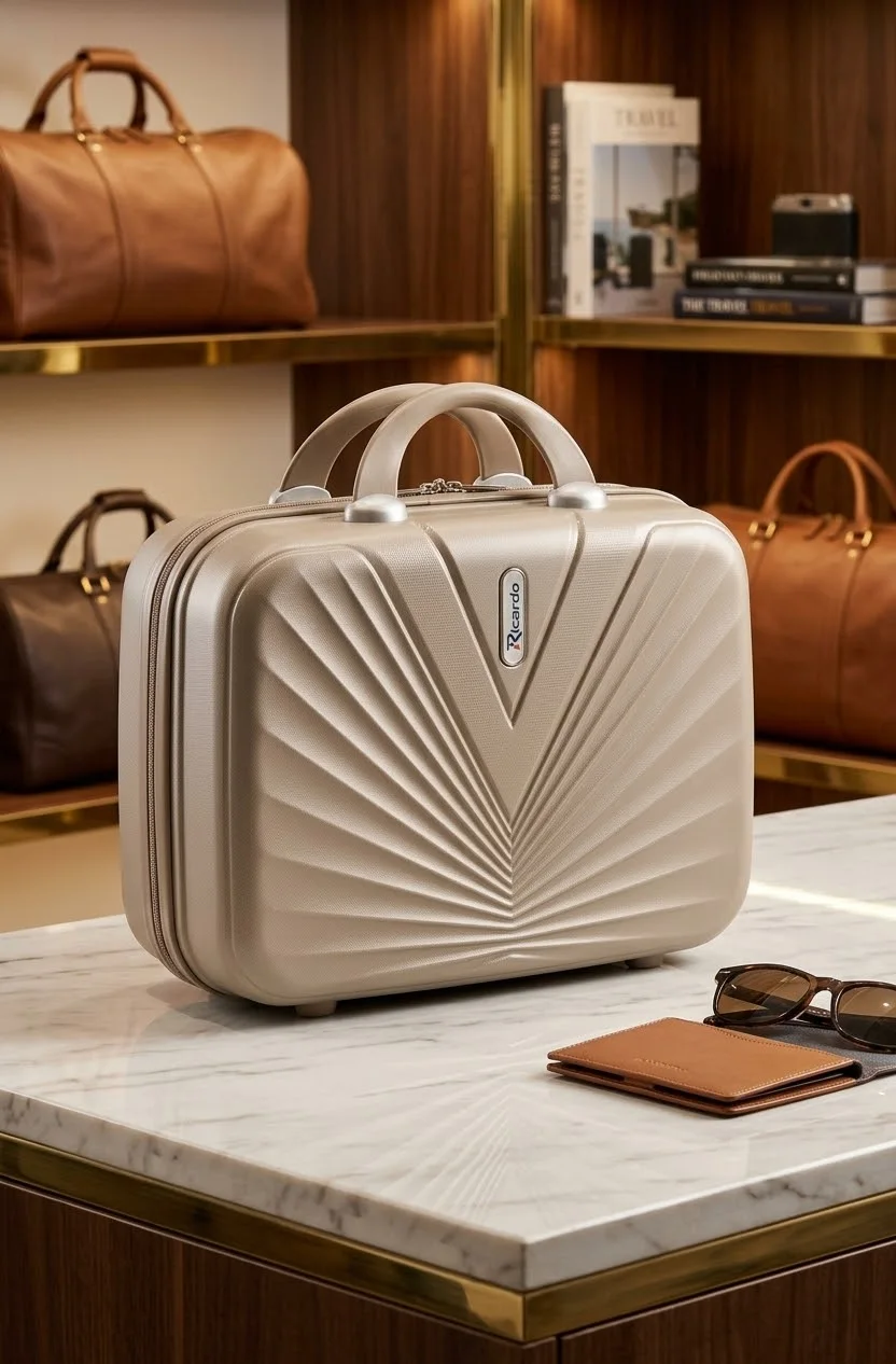 Buy Hard Shell Beauty & Makeup Box - Peach Pink in Champagne online in Pakistan - Brandza Handbags