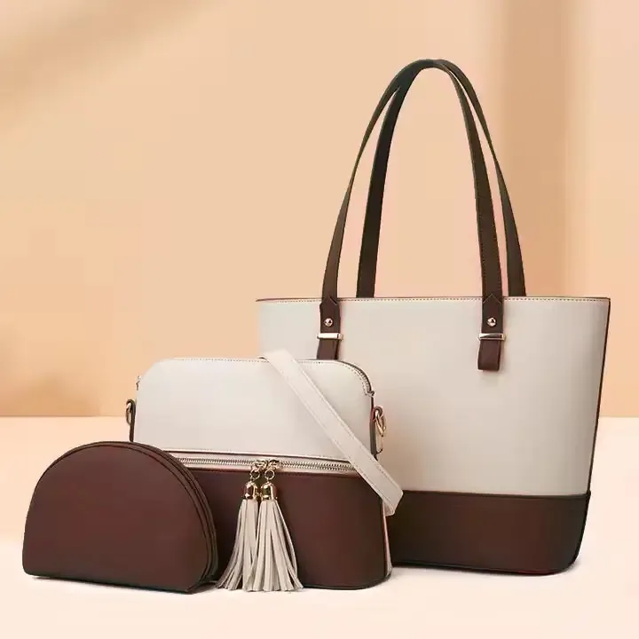 Serivo Serivo 3 Piece Handbag Set - Camel Matching Bag & Shoes Combo - matching bag and shoes combo online Karachi