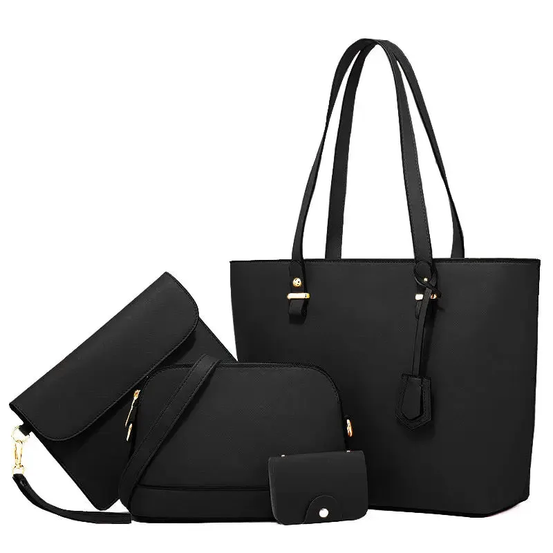Serivo Serivo Office Handbag Set - Beige Matching Bag Combo in Black - matching bag and shoes combo online Lahore