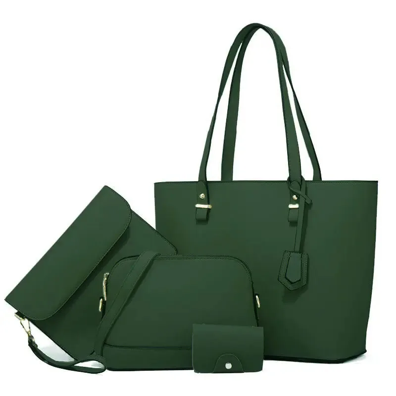 Serivo Serivo Office Handbag Set - Beige Matching Bag Combo in Green - matching bag and shoes combo online Lahore
