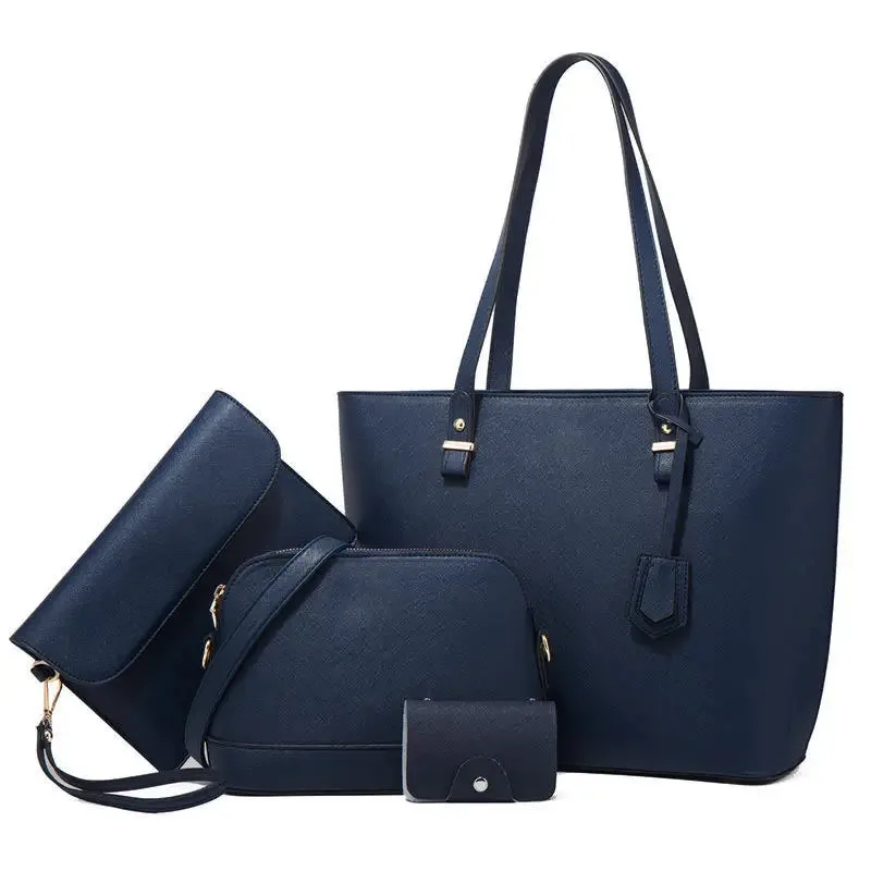 Serivo Serivo Office Handbag Set - Beige Matching Bag Combo in Navy - matching bag and shoes combo online Lahore