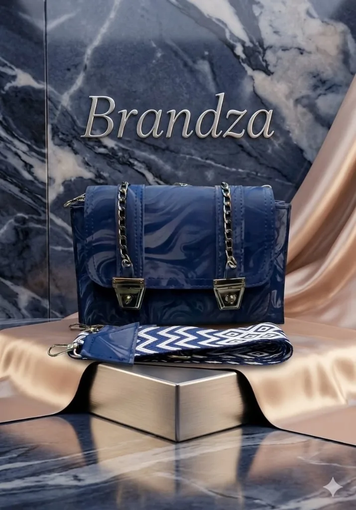Buy Serivo Crossbody Chain Lock - Navy Blue online in Pakistan - Serivo Handbags