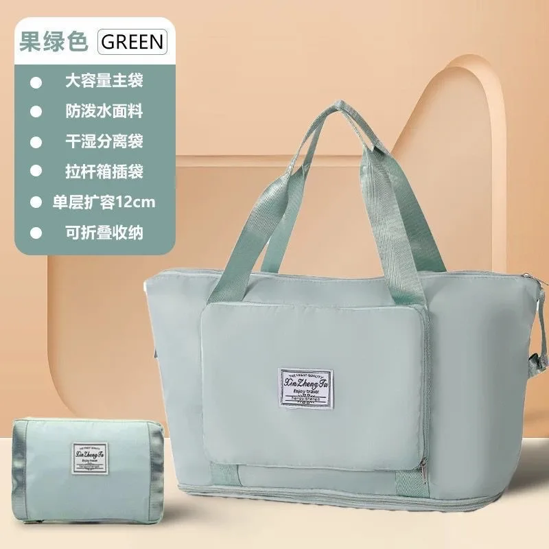 Buy Serivo Expandable Foldable Travel & Mother Care Bag - Light Green online in Pakistan - Serivo Handbags view 2