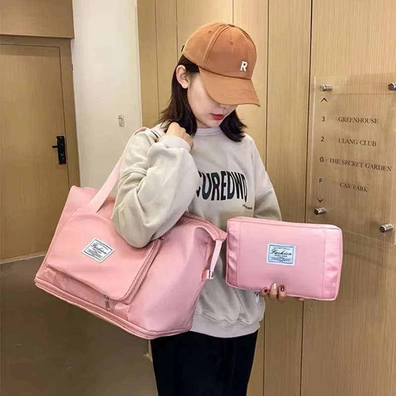 Buy Serivo Expandable Foldable Travel & Mother Care Bag - Pink online in Pakistan - Serivo Handbags view 4