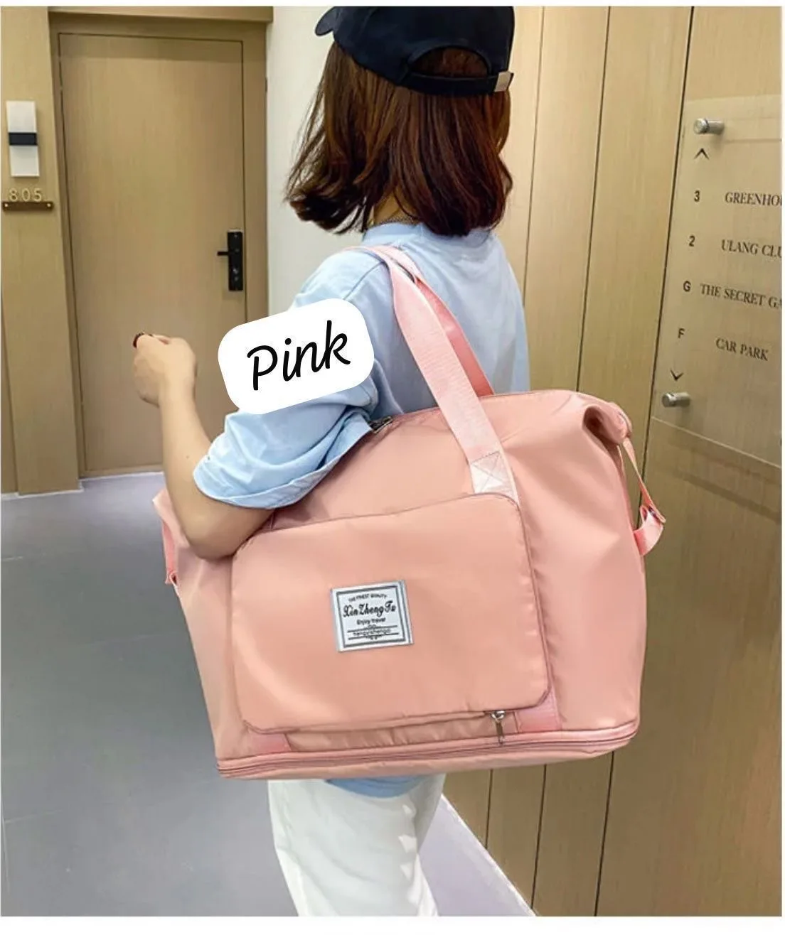 Buy Serivo Expandable Foldable Travel & Mother Care Bag - Pink online in Pakistan - Serivo Handbags view 5