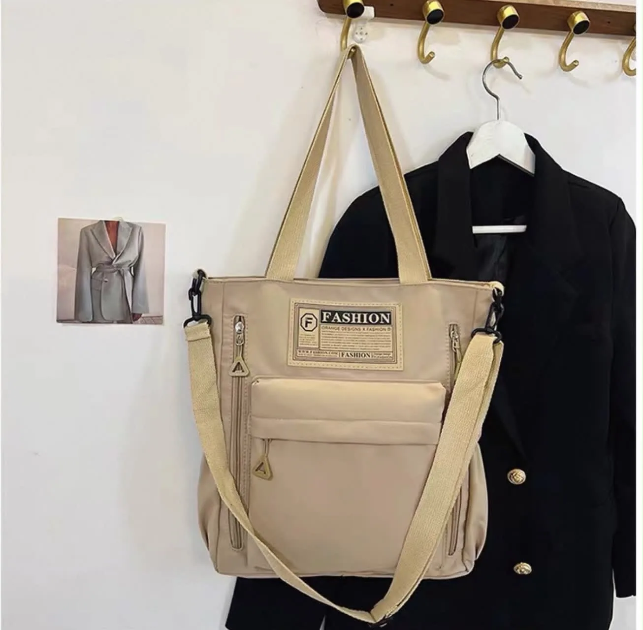 Buy Serivo Travel & Mother Care Bag - Beige online in Pakistan - Serivo Handbags view 3