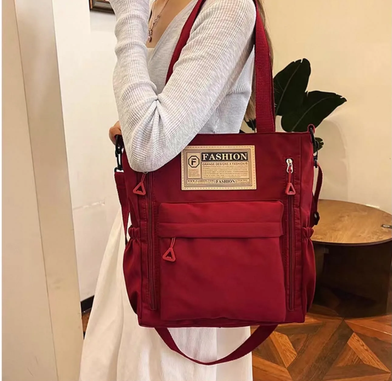 Buy Serivo Travel & Mother Care Bag - Maroon online in Pakistan - Serivo Handbags view 5