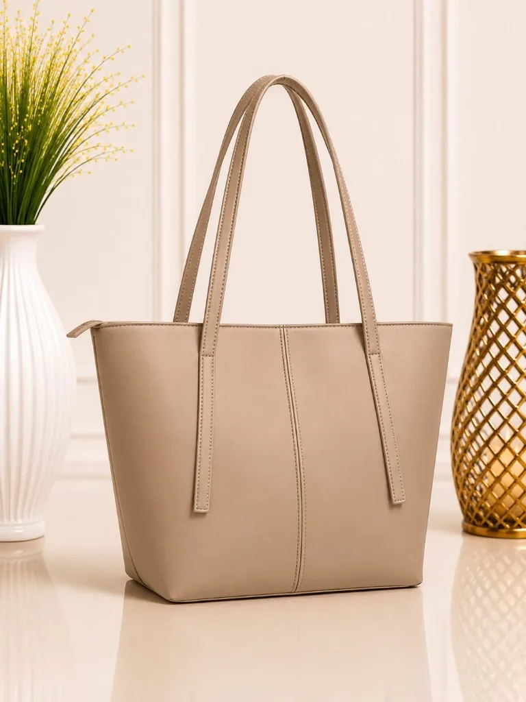 Buy Serivo Classic Tote Bag - Beige online in Pakistan - Serivo Handbags