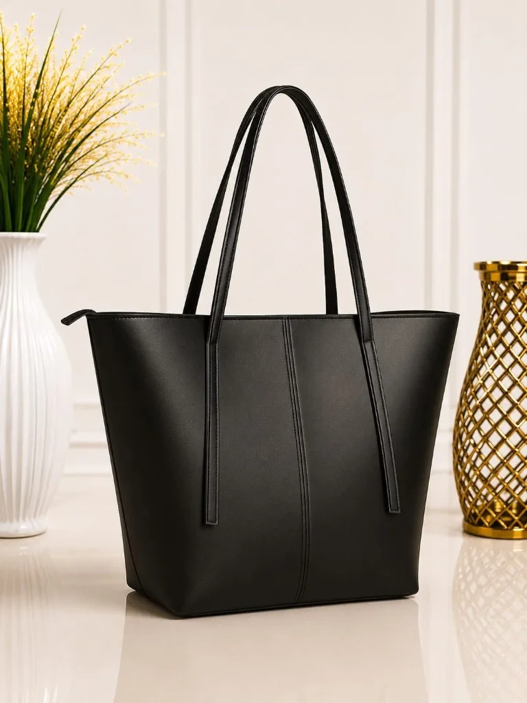 Buy Serivo Classic Tote Bag - Black online in Pakistan - Serivo Handbags
