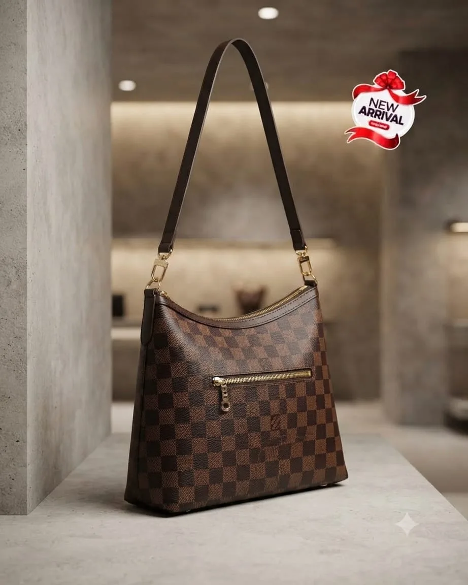 Serivo Signature Hobo Tote - Brown Check