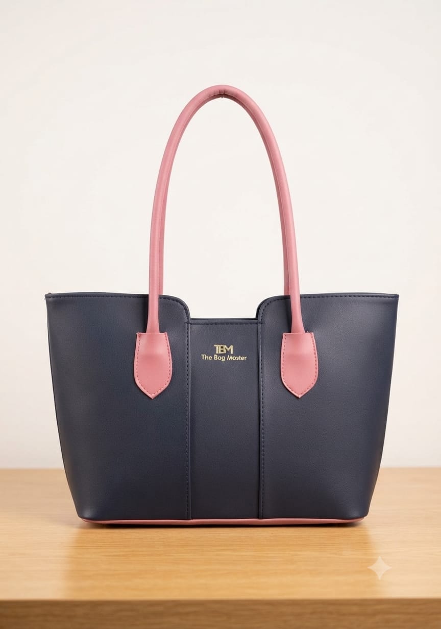 Serivo TBM Tote Bag - Navy & Pink